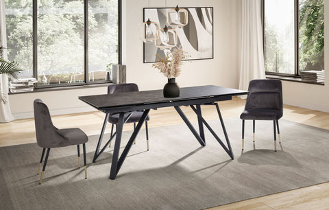 Rootz Modern Dining Table - Large Dining Table - Rectangular Dining Table - Seats 12 - 180-260cm x 95cm x 76cm