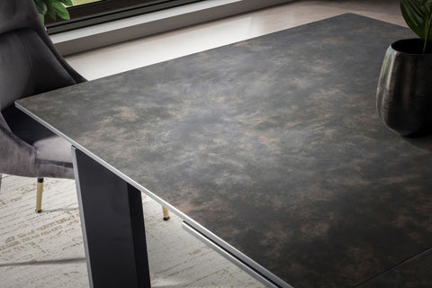 Rootz Large Dining Room Table - Modern Dining Table - Extendable Dining Table - Robust Metal Legs - 180-240cm x 95cm x 77cm