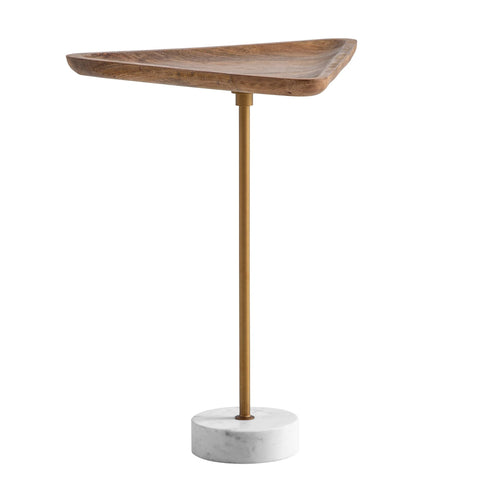 Rootz Triangular Side Table - Modern Side Table - Handcrafted Accent Table - Unique Design - 45cm x 40cm x 55cm