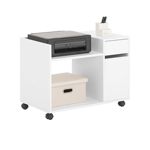 Rootz Filing Cabinet - Storage Unit - Organizer - Space-Saving - 72x40x54cm - Holds 46kg - PB Material - Smooth Rolling with Braked Wheels
