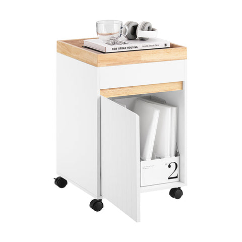 Rootz Mobile Storage Cabinet - Rolling Storage Unit - MDF Wood Cabinet - Extra Storage - 40cm x 63cm x 40cm