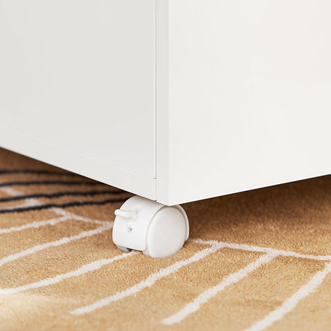 Rootz Mobile File Cabinet - Filing Unit - Document Storage - Adjustable Shelves - 58x59x35cm