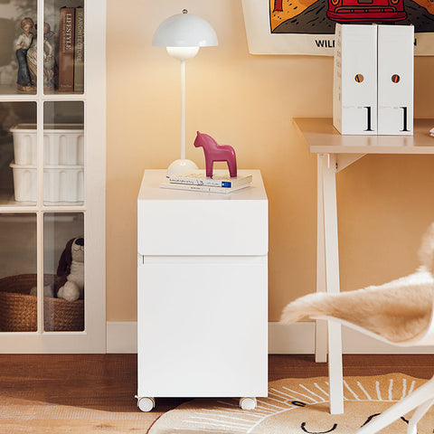 Rootz Mobile File Cabinet - Filing Unit - Document Storage - Adjustable Shelves - 58x59x35cm