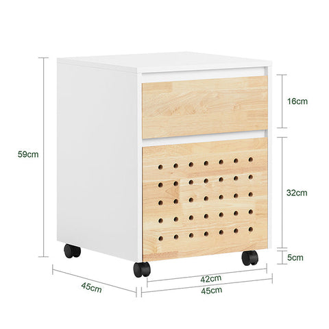 Rootz Filing Cabinet - Storage Organizer - MDF Wood Cabinet - Natural Charm - 40cm x 63cm x 40cm