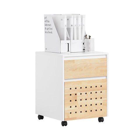 Rootz Filing Cabinet - Storage Organizer - MDF Wood Cabinet - Natural Charm - 40cm x 63cm x 40cm