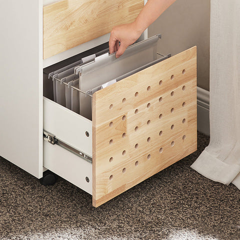 Rootz Filing Cabinet - Storage Organizer - MDF Wood Cabinet - Natural Charm - 40cm x 63cm x 40cm