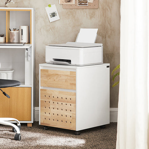 Rootz Filing Cabinet - Storage Organizer - MDF Wood Cabinet - Natural Charm - 40cm x 63cm x 40cm