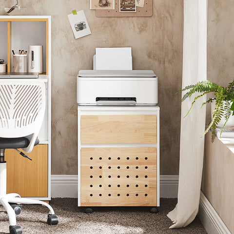 Rootz Filing Cabinet - Storage Organizer - MDF Wood Cabinet - Natural Charm - 40cm x 63cm x 40cm