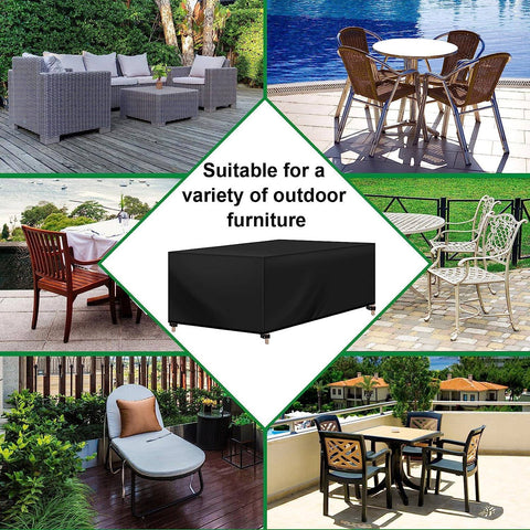Rootz Outdoor Furniture Cover - Garden Tarpaulin - Protective Patio Cover - 420D Oxford Fabric - Waterproof - Windproof Design - 110cm x 90cm x 85cm