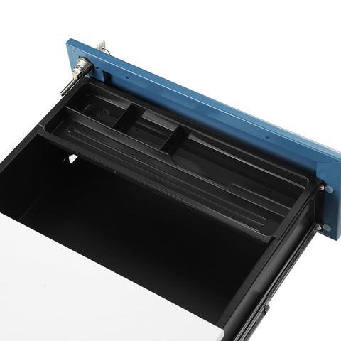 Rootz 3 Drawer Rolling Container - Office Cabinet - File Storage - Versatile - Lockable - Steel Material - 39cm x 45cm x 55cm