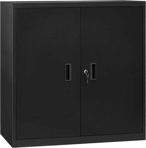 Rootz Metal Filing Cabinet - Lockable Storage Cabinet - Adjustable Shelf - Rust-Proof - 90cm x 92cm x 40cm
