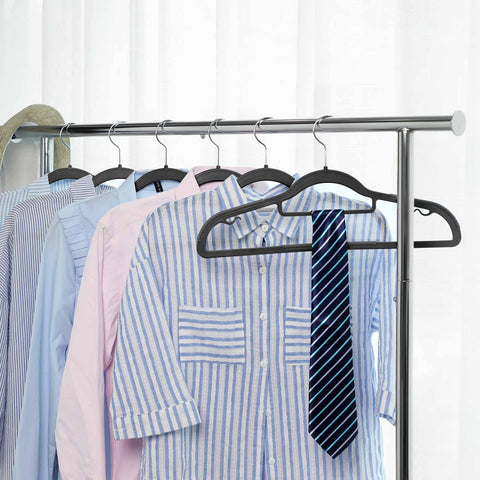 Rootz 50 Pack Classic Clothes Hangers - Wardrobe Hangers - Closet Organizers - ABS Plastic - 42cm x 0.6cm x 21.5cm