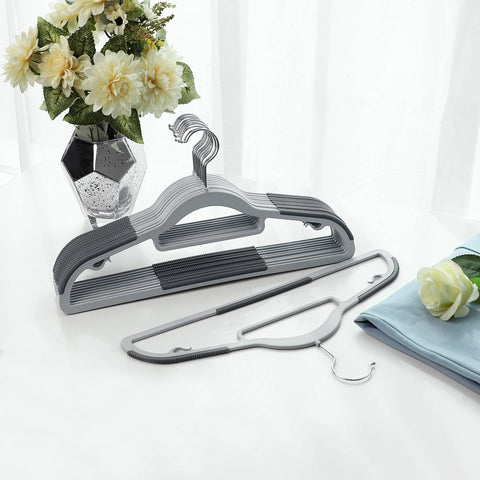 Rootz 50 Pack Classic Clothes Hangers - Wardrobe Hangers - Closet Organizers - ABS Plastic - 42cm x 0.6cm x 21.5cm