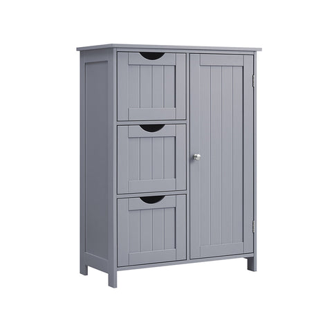Rootz Bathroom Cabinet Storage Organizer - Gray Room Cabinet - Shelf Unit - MDF Material - 30 x 60 x 81 cm