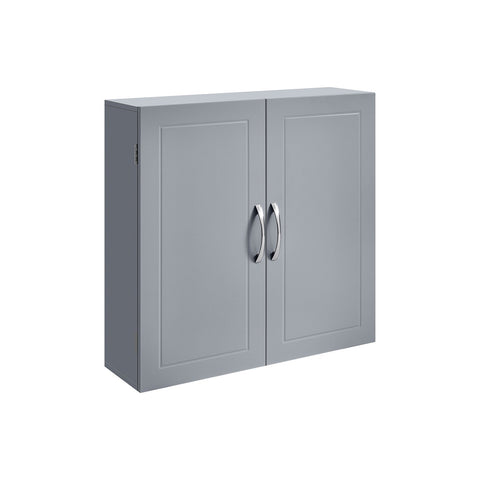 Rootz Bathroom Cabinet - Wall-mounted Cabinet - Adjustable Shelves - Space Saving - Grey - 18cm x 60cm x 60cm