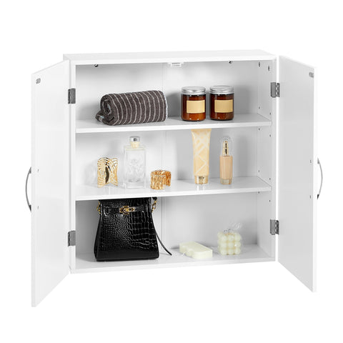 Rootz Wall Mounted Bathroom Cabinet - Space-Saving Storage - Wall Cupboard - Keeps Bathroom Tidy - 60cm x 18cm x 60cm