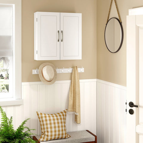 Rootz Wall Mounted Bathroom Cabinet - Space-Saving Storage - Wall Cupboard - Keeps Bathroom Tidy - 60cm x 18cm x 60cm