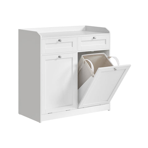 Rootz Bathroom Cabinet - Storage Unit - Laundry Organizer - Ample Storage - 40 x 78.9 x 80.2 cm - White
