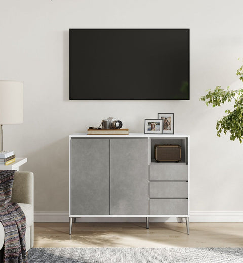 Rootz Storage Cabinet - Cupboard - Organizer - Modern Design - 90cm x 40cm x 120cm