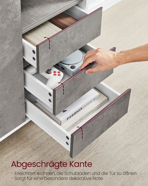 Rootz Storage Cabinet - Cupboard - Organizer - Modern Design - 90cm x 40cm x 120cm
