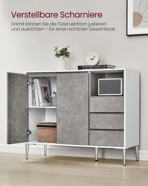 Rootz Storage Cabinet - Cupboard - Organizer - Modern Design - 90cm x 40cm x 120cm
