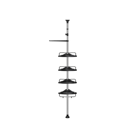 Rootz Shower Shelf Organizer - Bathroom Caddy - Storage Rack - Stainless Steel - Space Saving - Easy Installation - 24cm x 34cm x (95-300)cm