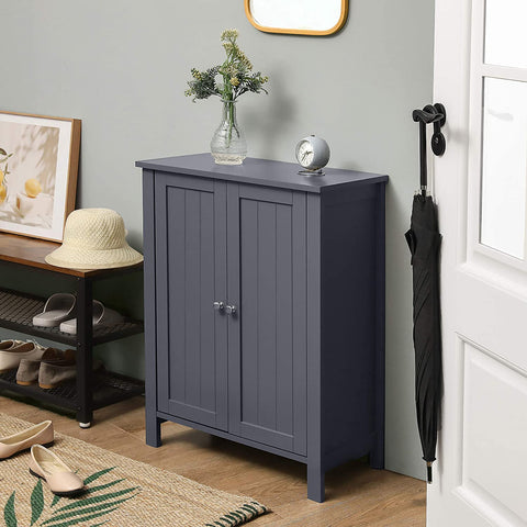 Rootz Gray Bathroom Cabinet - Storage Cupboard - Organizer - MDF Construction - 60cm x 30cm x 80cm