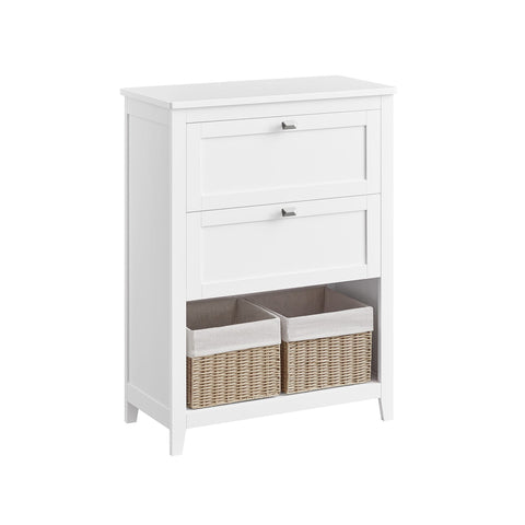Rootz Bathroom Furniture - Storage Unit - Organizer - Adjustable Dividers - Cloud White - 60cm x 30cm x 90cm