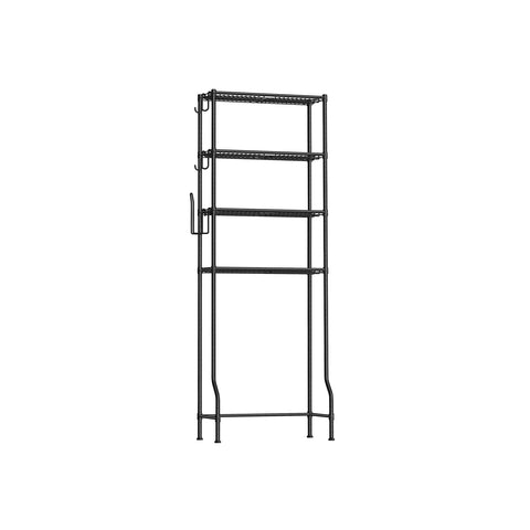 Rootz Metal Toilet Shelf - Bathroom Organizer - Storage Rack - Sturdy Construction - Space Saving - Easy Assembly - 30cm x 63cm x 176cm