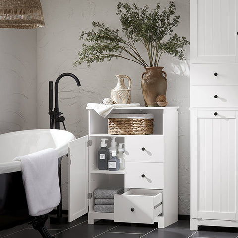 Rootz Bathroom Dresser - Storage Cabinet - Hall Closet - Adjustable Shelf - Anti-Tip Safety - Spacious Design - 60cm x 86cm x 33cm