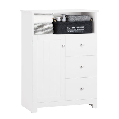 Rootz Bathroom Dresser - Storage Cabinet - Hall Closet - Adjustable Shelf - Anti-Tip Safety - Spacious Design - 60cm x 86cm x 33cm