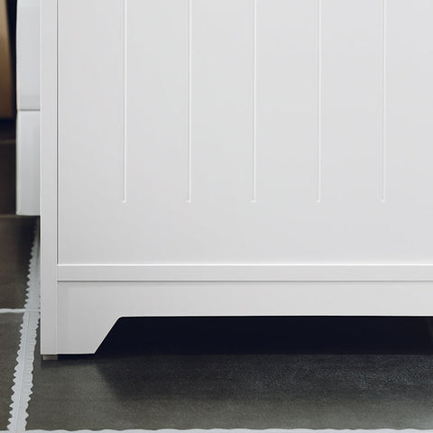 Rootz Sink Base Cabinet - Bathroom Storage - Under Sink Organizer - Moisture Resistant - Siphon Recess - Spacious Design - 60cm x 60cm x 30cm - White