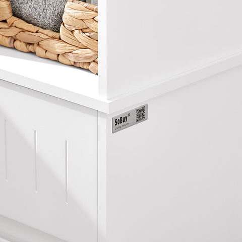 Rootz Tall Bathroom Cabinet - Storage Tower - Linen Closet - Adjustable Shelves - Anti-Tip Design - MDF Construction - 30cm x 170cm x 30cm