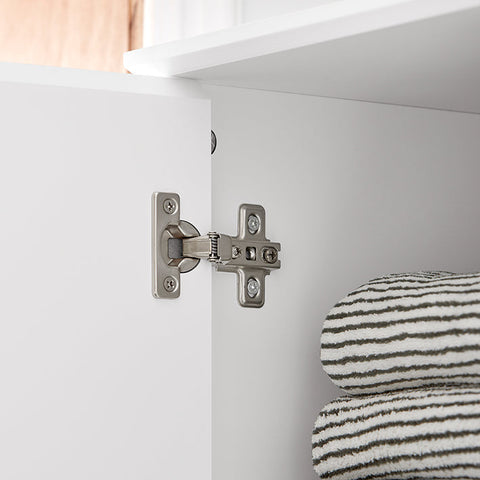 Rootz Tall Bathroom Cabinet - Storage Tower - Linen Closet - Adjustable Shelves - Anti-Tip Design - MDF Construction - 30cm x 170cm x 30cm