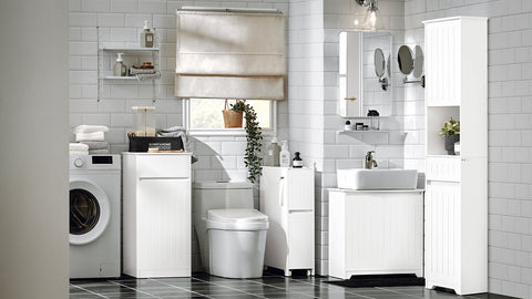 Rootz Niche Storage Trolley - Kitchen Cart - Bathroom Cabinet - Mobile & Stable - Ample Storage - MDF Construction - 20cm x 75cm x 60cm