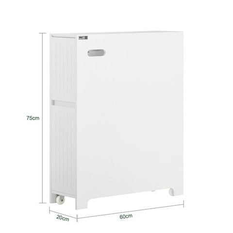 Rootz Niche Storage Trolley - Kitchen Cart - Bathroom Cabinet - Mobile & Stable - Ample Storage - MDF Construction - 20cm x 75cm x 60cm