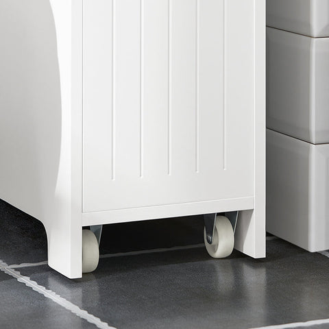 Rootz Niche Storage Trolley - Kitchen Cart - Bathroom Cabinet - Mobile & Stable - Ample Storage - MDF Construction - 20cm x 75cm x 60cm