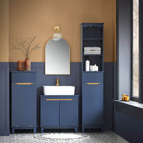 Rootz Tall Bathroom Cabinet - Storage Organizer - Shelving Unit - MDF & Pine Construction - Adjustable Shelf - Anti-Tip Design - 35cm x 170cm x 30cm