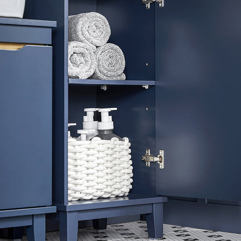 Rootz Tall Bathroom Cabinet - Storage Organizer - Shelving Unit - MDF & Pine Construction - Adjustable Shelf - Anti-Tip Design - 35cm x 170cm x 30cm