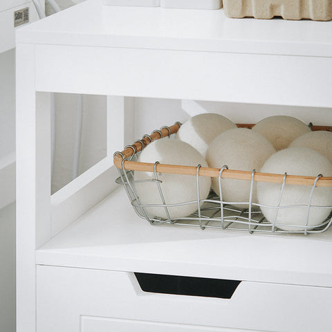 Rootz Laundry Shelf - Linen Storage Rack - Bathroom Storage Organizer - MDF Construction - 30cm x 90cm x 30cm