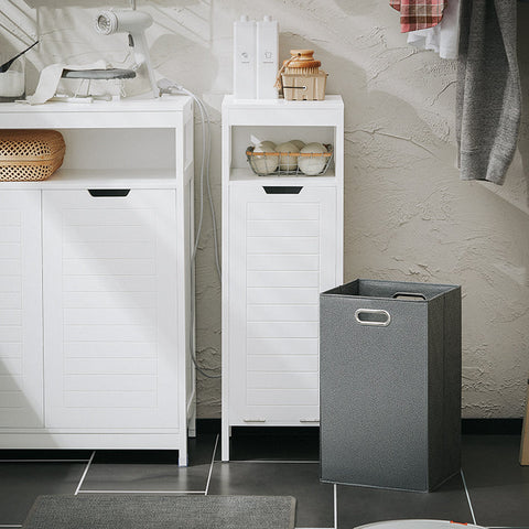Rootz Laundry Shelf - Linen Storage Rack - Bathroom Storage Organizer - MDF Construction - 30cm x 90cm x 30cm