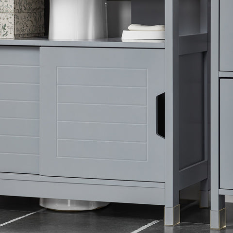 Rootz Sink Base Cabinet - Washbasin Stand - Bathroom Vanity - Spacious Storage - Moisture Protection - Easy Assembly - 60cm x 60cm x 30cm - Steel Gray