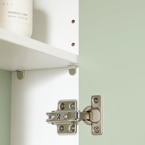 Rootz Wall Cabinet with Doors - Bathroom Cabinet - Medicine Cabinet - Adjustable Shelves - Easy Assembly - Natural & Forest-Like Design - 60cm x 54cm x 15cm
