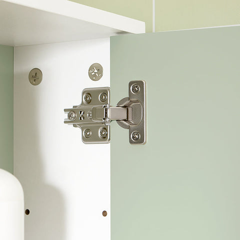 Rootz Wall Cabinet with Doors - Bathroom Cabinet - Medicine Cabinet - Adjustable Shelves - Easy Assembly - Natural & Forest-Like Design - 60cm x 54cm x 15cm