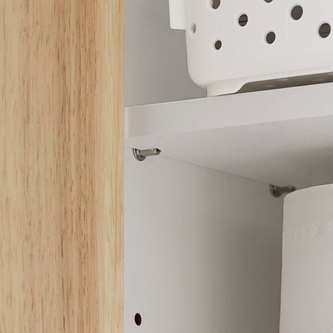 Rootz Wall Mounted Bathroom Cabinet - Storage Unit - Toilet Cabinet - MDF - Rubber Wood - 68cm x 48cm x 20cm