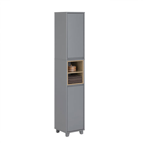 Rootz Tall Bathroom Storage Cabinet - Narrow Cabinet - Slim Storage Unit - Maximizes Space - 30x170x30cm