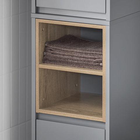 Rootz Tall Bathroom Storage Cabinet - Narrow Cabinet - Slim Storage Unit - Maximizes Space - 30x170x30cm