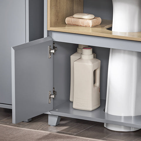 Rootz Sink Cabinet - Vanity Cabinet - Bathroom Storage - Enlarged Storage Space - 60x61x30cm - Water Resistant Silicone Foot Pads