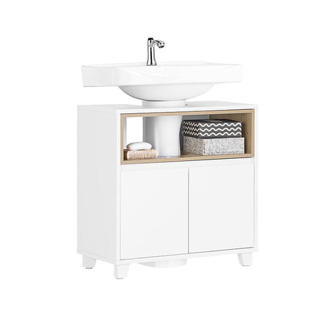 Rootz Sink Cabinet - Vanity Storage - MDF & PB Material - Prevents Wood Rot - 60x61x30cm