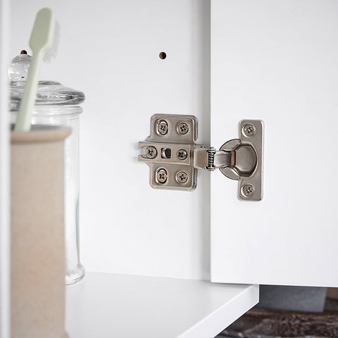Rootz Wall Closet Mirror Door - Storage Cabinet - Bathroom Organizer - Adjustable Shelves - Compact Design - 60x45x20cm